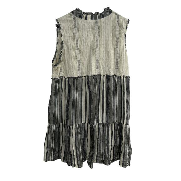 Boho striped cotton tunic dress Shannon‎ Passero artisan XL - Picture 2 of 6